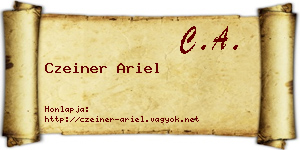 Czeiner Ariel névjegykártya
